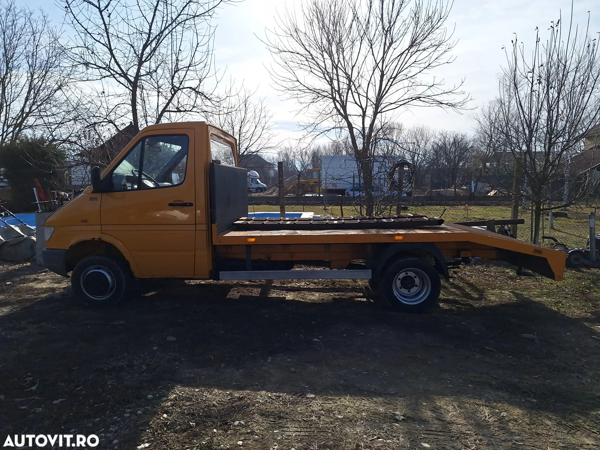 Mercedes-Benz 3.5t Sprinter 408D-autoplatforma BA14-punte dubla /km 215000 reali +rampe - 7