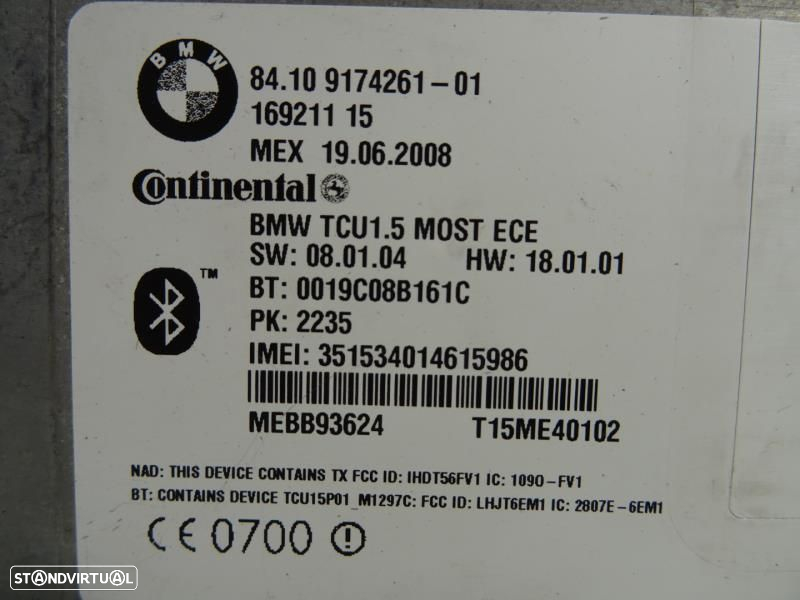 Módulo Do Bluetooth Bmw X5 (E70)  9174261 / 16921115 / 9 174 261 / 169 - 5