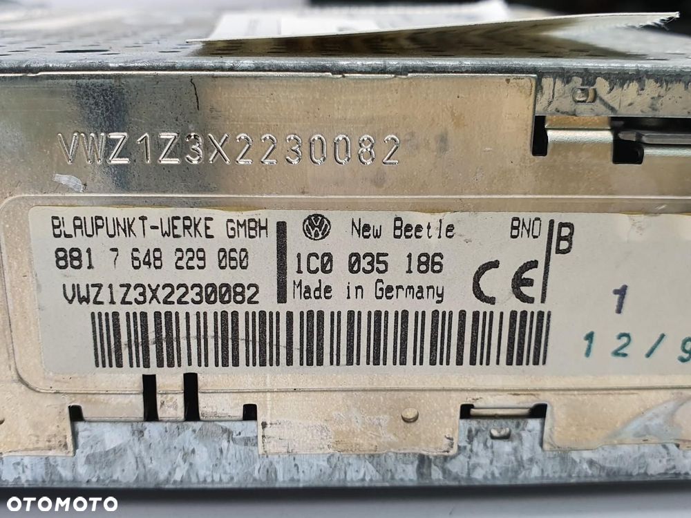 RADIO KASETA CD BLAUPUNKT VW NEW BEETLE 1C 1C0035186 - 4