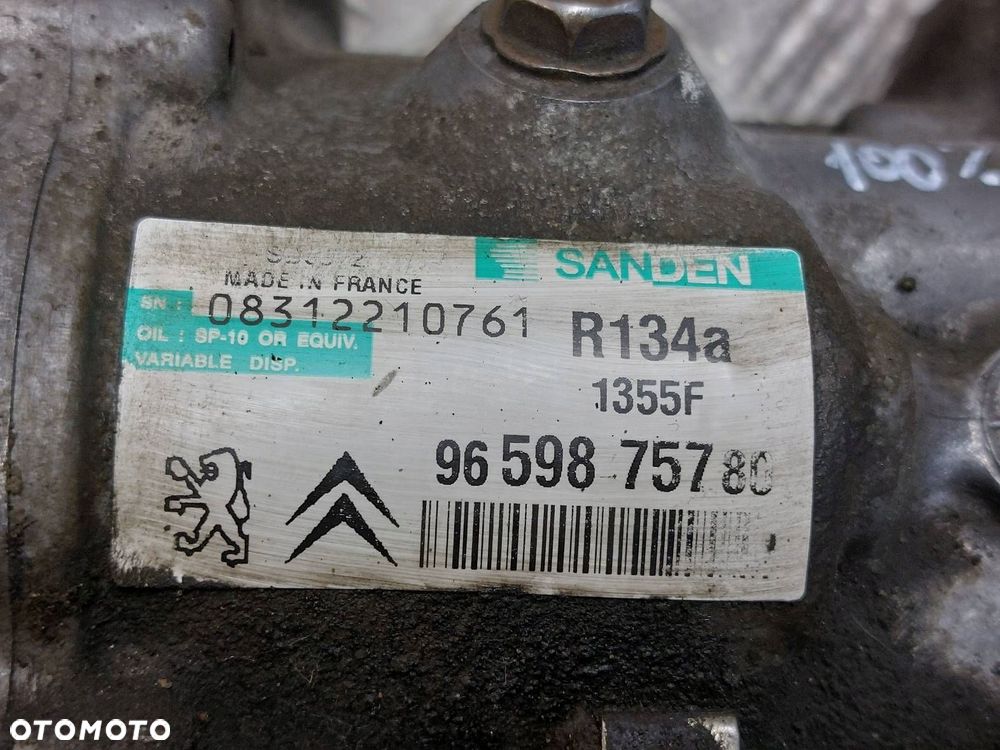 SPRĘŻARKA KOMPRESOR KLIMATYZACJI PEUGEOT 207 I 1.4 16V 9659875780 - 4