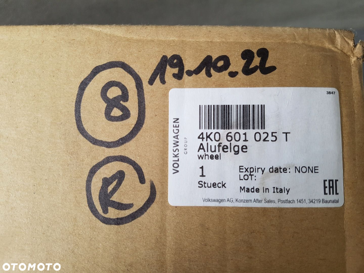 AUDI A6 RS6 A7 RS7 felga aluminiowa 10,5 22 cali ET 19 4K0601025T - 7