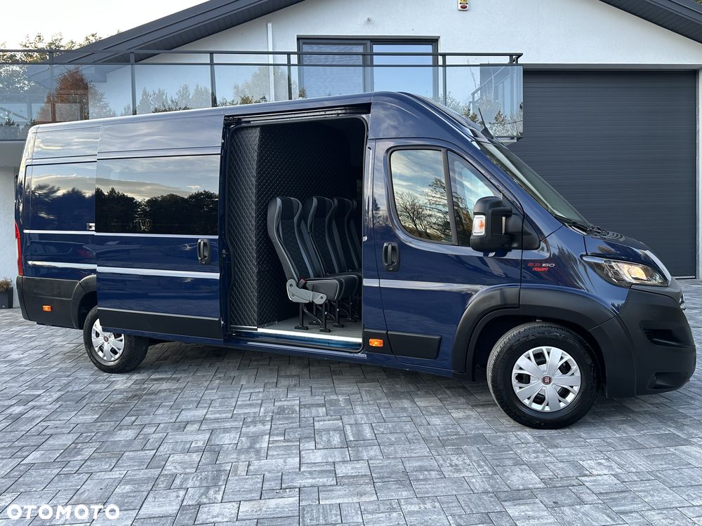 Fiat Ducato L4H2 Brygadowy 7 osób / Bogate wyposażenie / 2.3 POWER 160 KM / Wzmacniany Heavy / DMC 3500kg / Atrakcyjny wygląd / Salon PL / FV23% - 2