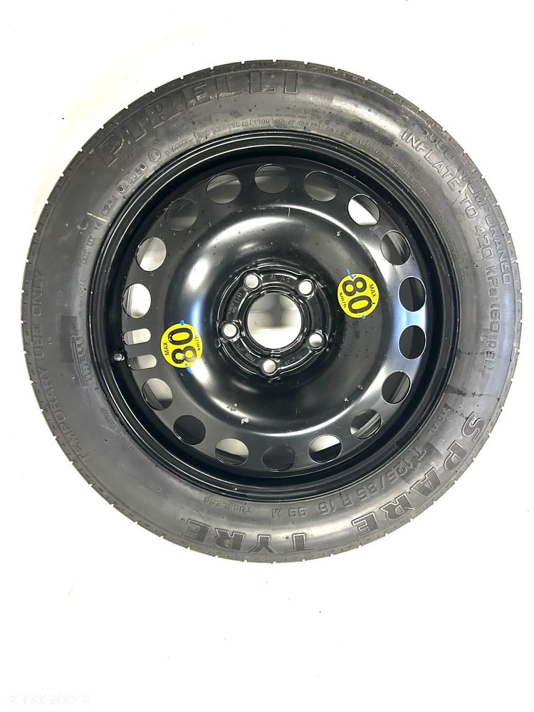 Koło dojazdowe 5x110  16”  felga opona dojazdówka 125/85/16 - 1