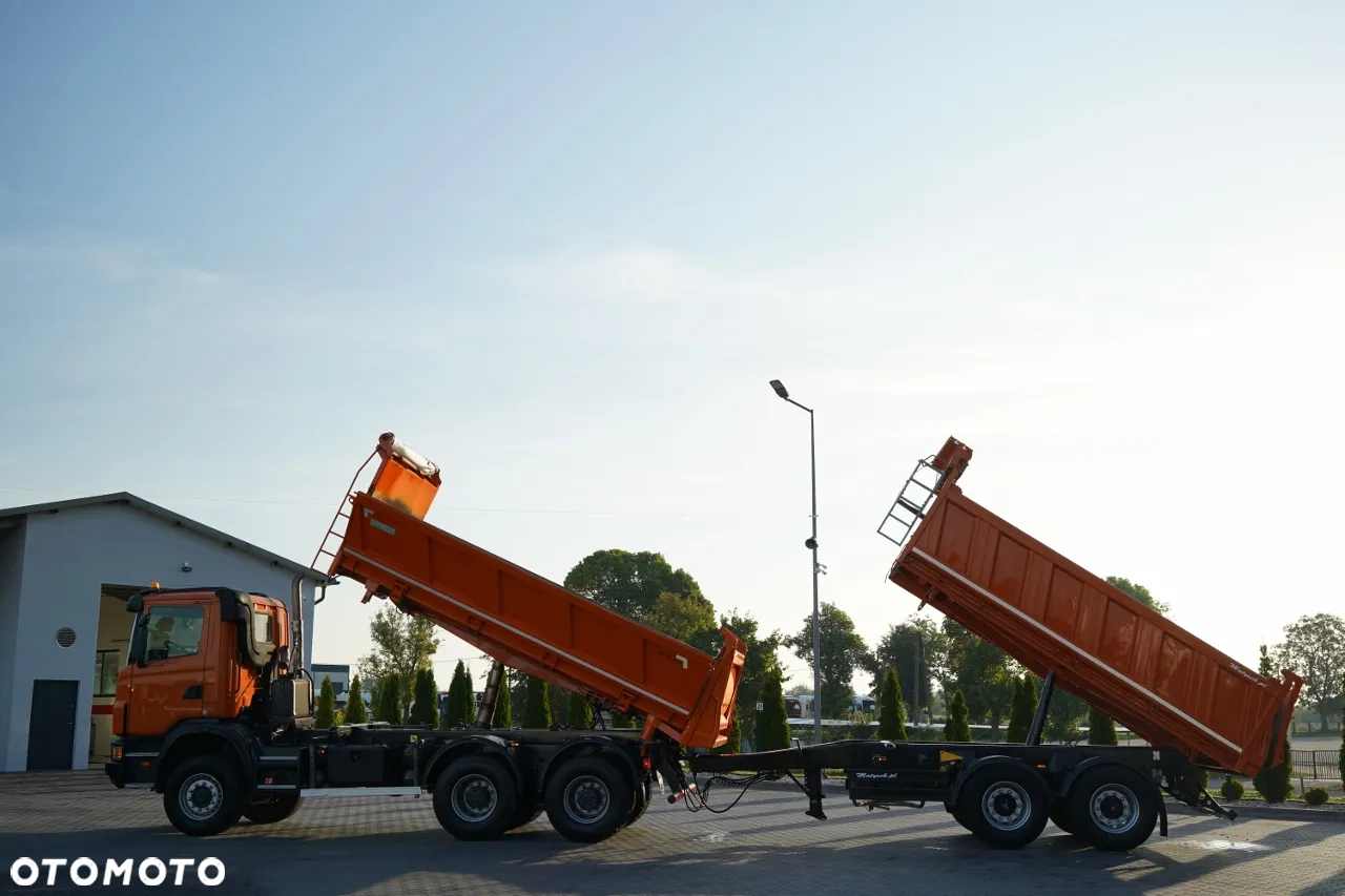 Scania G 440 / 6x6 / ZESTAW / WYWROTKA TRZY-STRONNA / 2X HYDROBURTA /PRZYCZEPA MEILLER / MANUAL - 3