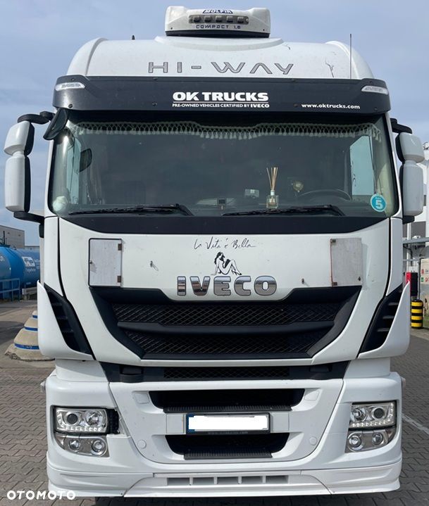 Iveco STRALIS 460 EEV HI-WAY AUTOMAT STANDKLIMA WEBASTO SPOJLERY 2xALUTANK LODÓWKA LEDY XENONY SKÓRA NOWE TACHO!!! EURO 5 EEV 2014 IGŁA - 1