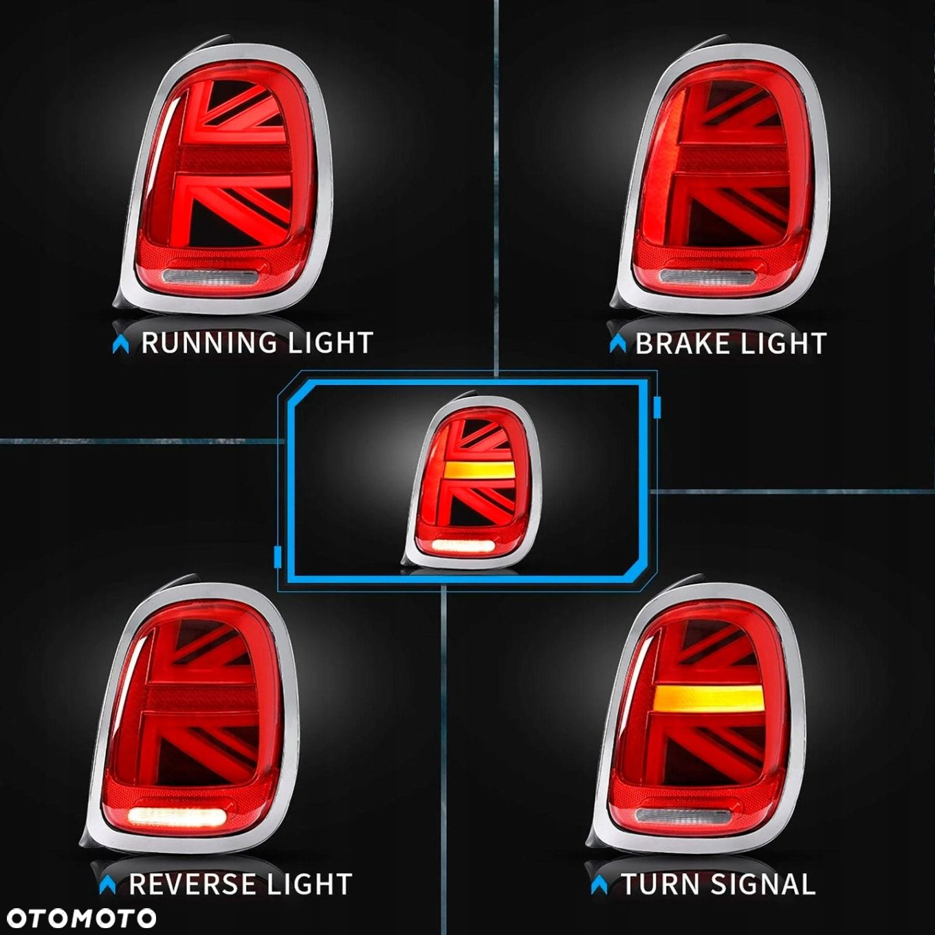 Lampy tyl ne kpl Vland Full Led Neon Tuning Mini Cooper f55 f56 f57 2014-17 - 7