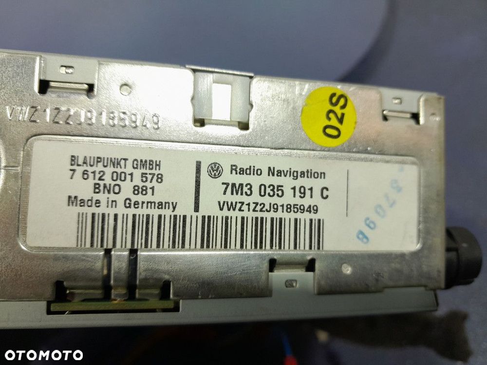 VW SHARAN I LIFT RADIO CD NAWIGACJA 7M3035191C - 8