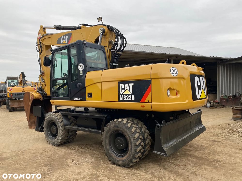 Caterpillar CAT M322D, 2014 ROK, PODPORY + PŁUG, Z NIEMIEC, SUPER STAN, - 4