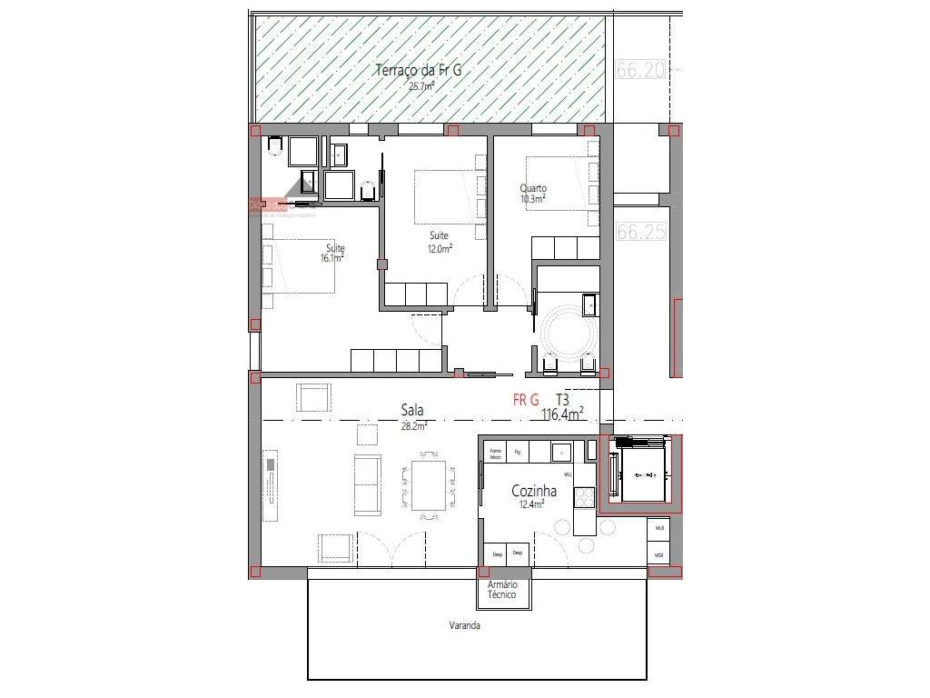 Apartamento T3 Novo - Coimbra, Santa Clara - Grande imagem: 3/5