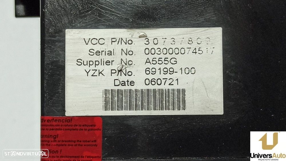 TELA/ECRÃ MULTIFUNÇÕES VOLVO S40 BERLINA 2.0 D KINETIC - 3