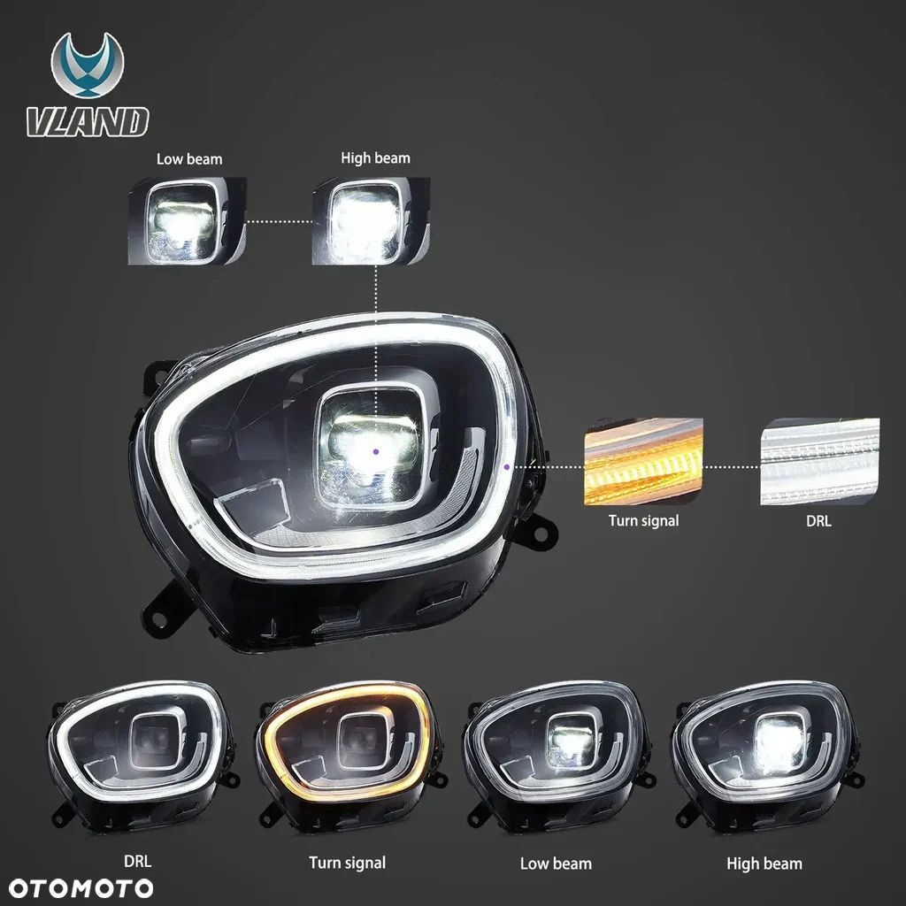 Reflektory Lampy kpl Full Led Diodowe Black Matrix Mini Countryman II 2 f60 - 10