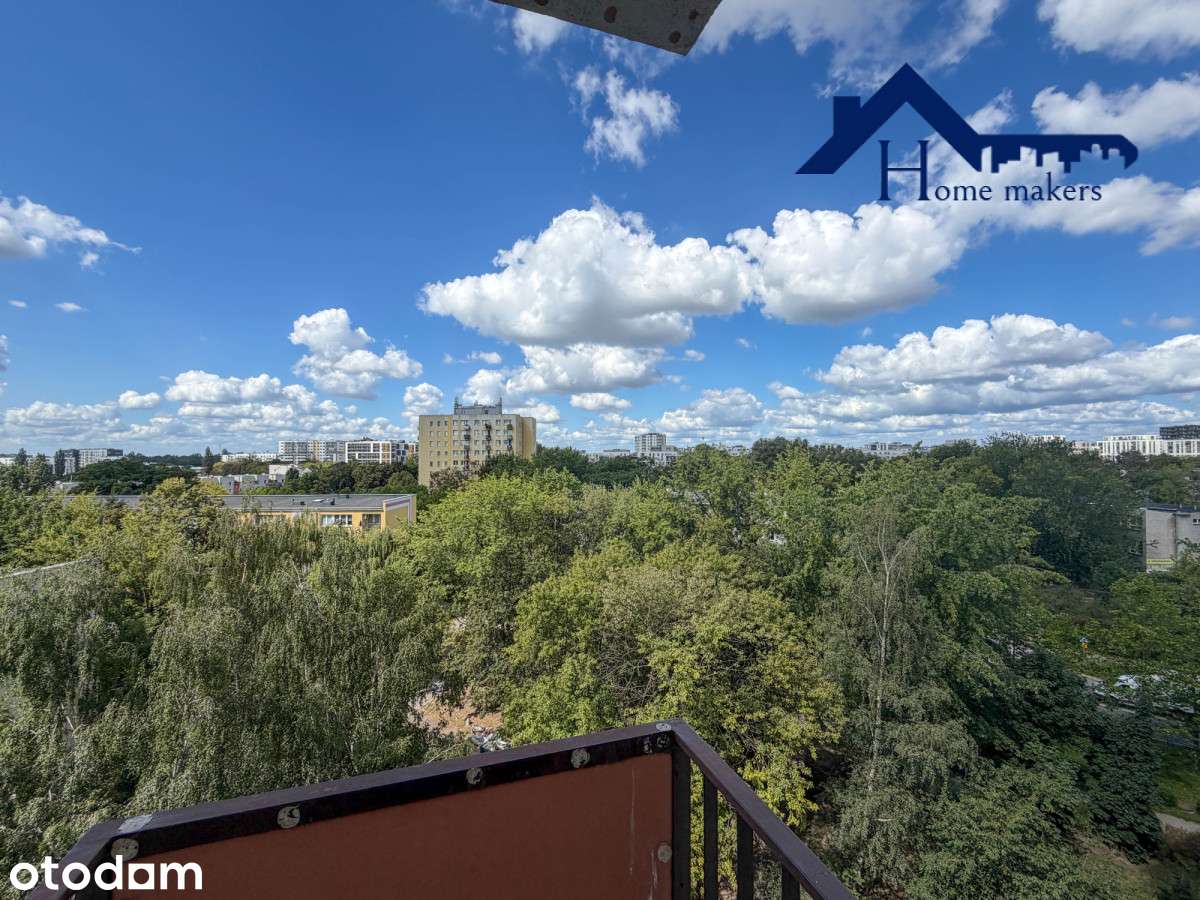 2 pokoje | 41,8 m² | 7. piętro | Widok na Mokotów