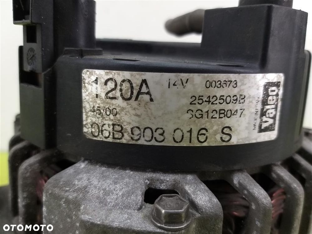 Alternator Audi A4 B6 8E 2000-2004 2.0B 20V 130KM VALEO 120A 06B903016S - 2