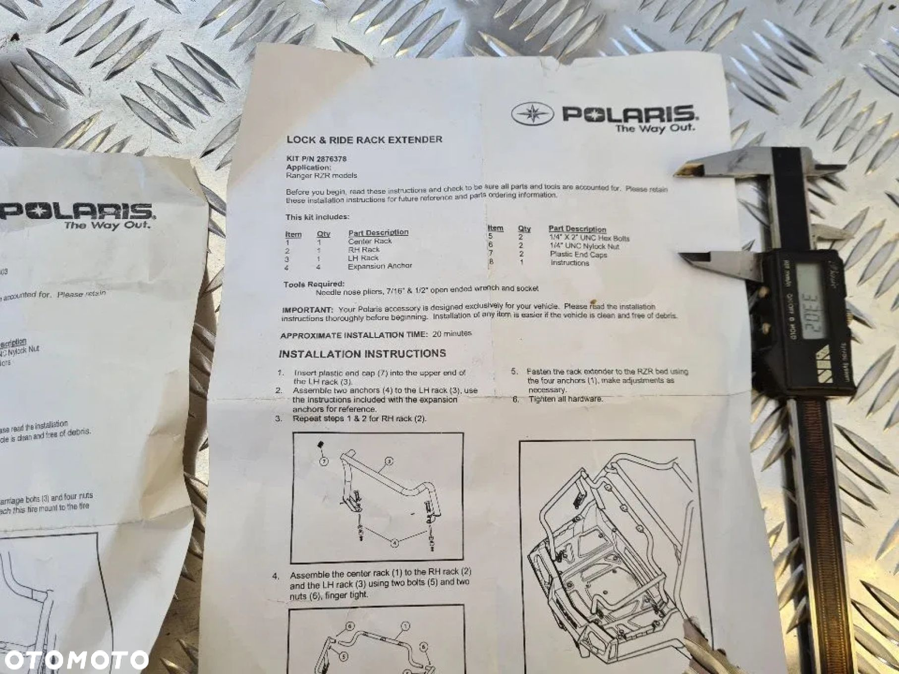 Polaris Ranger RZR ORUROWANIE KIT ORYGINAL TYL MOCOWANIA KOMPLET - 4