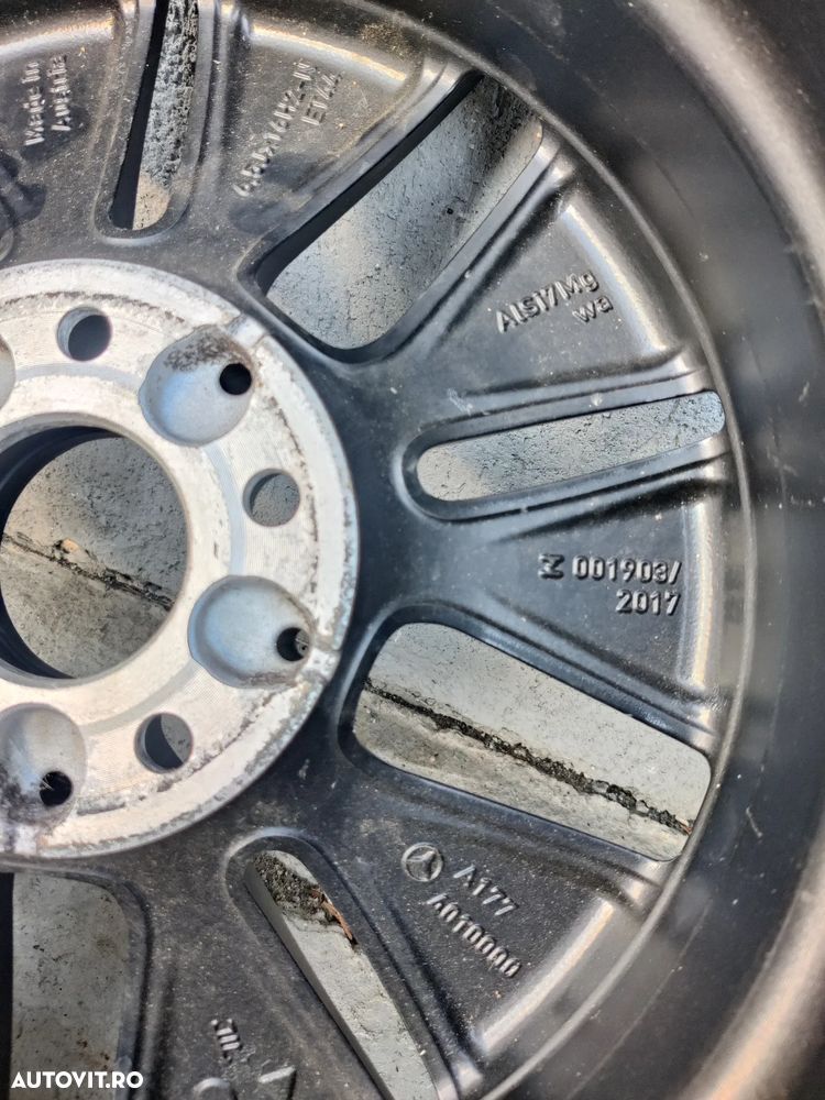 Jante R16" Negre Diamond Cut Mercedes Benz A W177 B W247 CLA X118 A177 A1774010000 - 8