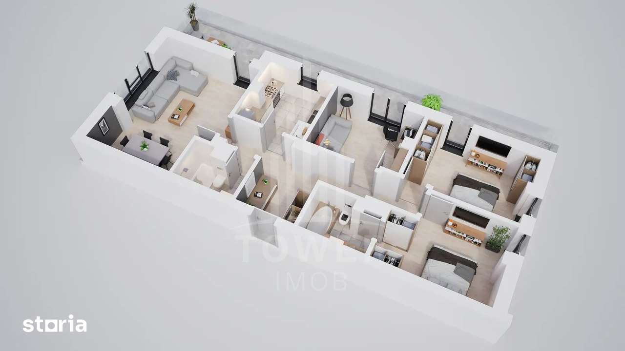 Apartament cu 4 camere, Rate la Dezvoltator pe 7 ani — fotografia 3