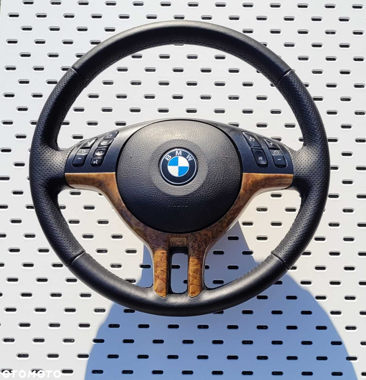 Kierownica multifunkcyjna drewno BMW E38 E39 E46 kompletna - 5