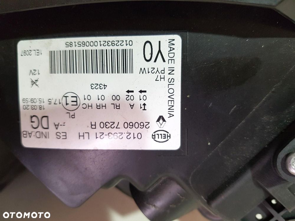 RENAULT SCENIC IV 4 LAMPA PRZÓD PRZEDNIA LEWA SOCZEWKA LED 260607230R EU - 6