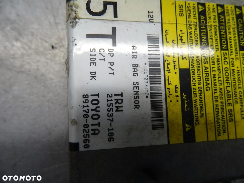 TOYOTA AURIS 06-09 1.4 D4D STEROWNIK MODUŁ AIRBAG 89170-02560 - 5