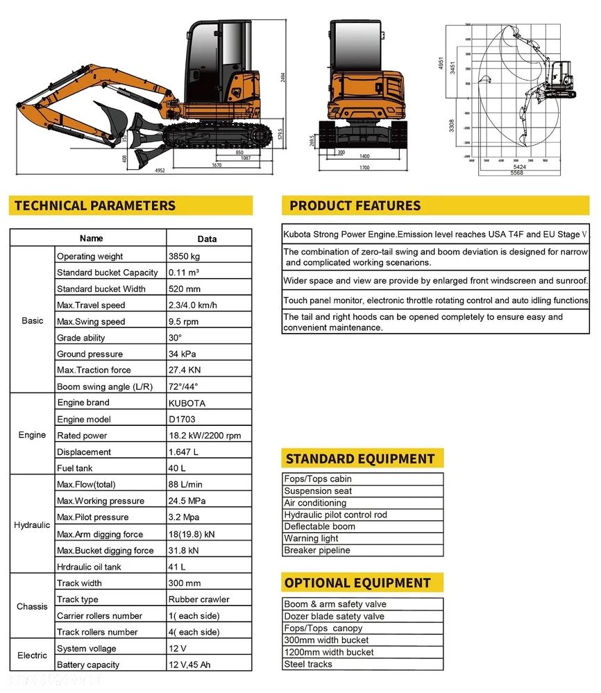 Lonking CDM6035 6035 koparka 3850kg - 23
