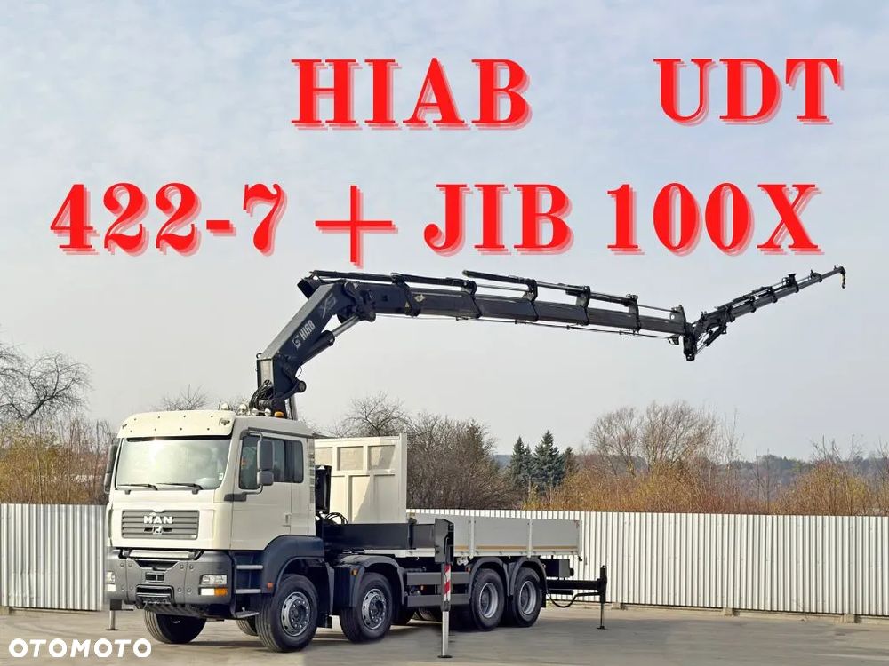 MAN TGA 35.430 * SKRZYNIA 6,00 m * HIAB 422 E - 5 HIPRO + JIB 100X + PILOT