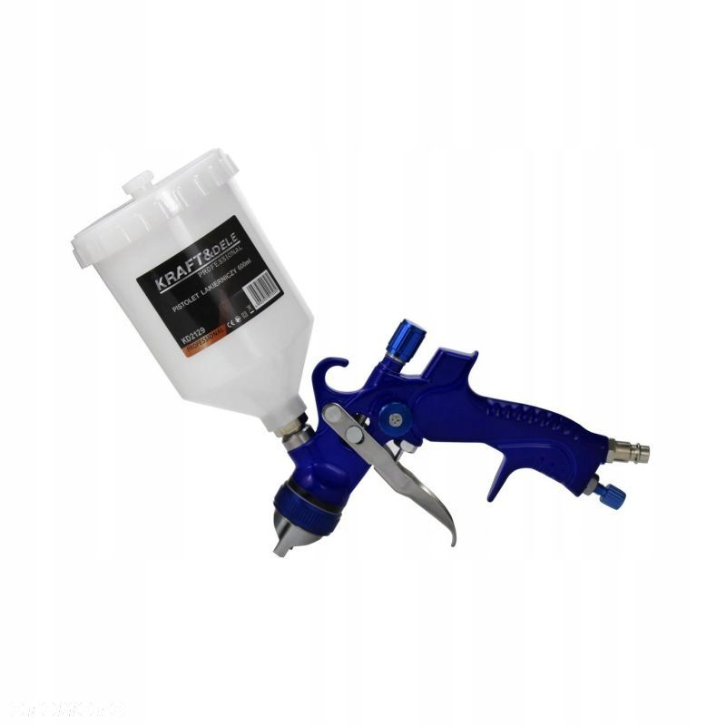 KRAFTDELE PISTOLET LAKIERNICZY 2,5 - 4 bar ZBIORNIK 600 ml KD2129 - 4