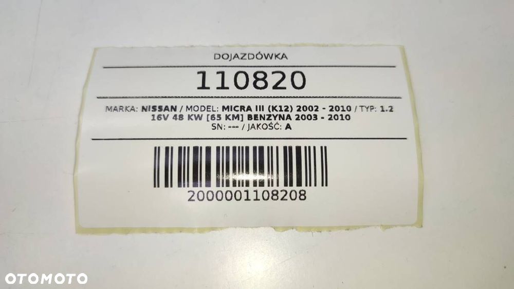 DOJAZDÓWKA KOŁO ZAPASOWE MICRA K12 4X100 105/70R14 14 - 6