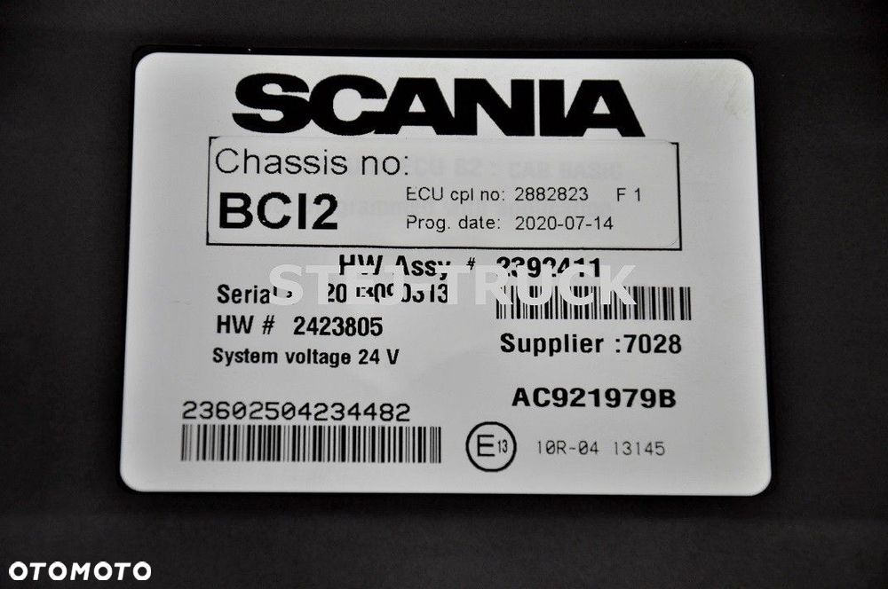 STEROWNIK, JEDNOSTKA STERUJĄCA, ECU BCI2, SCANIA, 2392411, 2882823, - 4