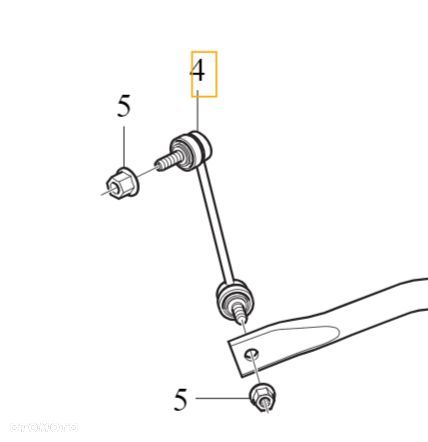 VOLVO S60 III V60 II lewy lacznik drazka stabilizatora przod OE - 2