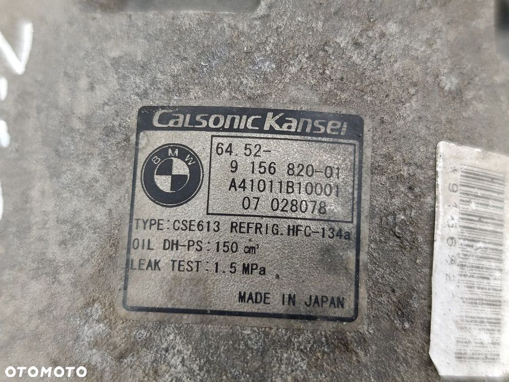 SPRĘŻARKA KLIMATYZACJI BMW 1 E81 9156820  A41011B10001  CALSONIC KANSEL - 1