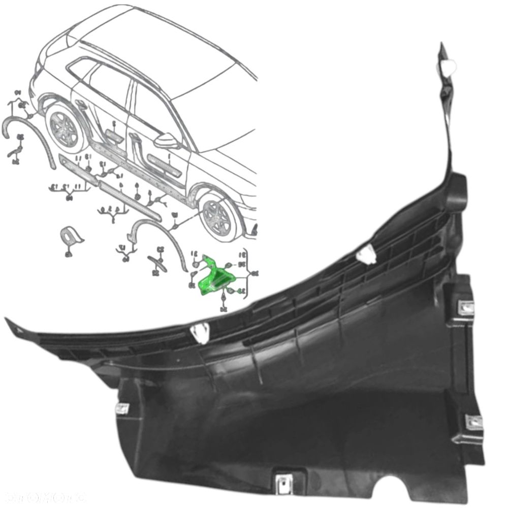 AUDI Q5 80A 2016-2020 SPOILER ZESTAW NADKOLA PRZEDNIEGO POD ZDERZAK KPL - 8