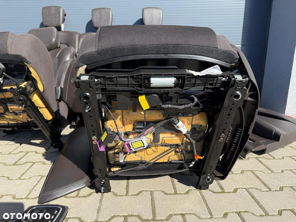 RENAULT ESPACE V KOMPLET FOTELI 5 OSÓB BRĄZOWA PÓŁSKÓRA GRZANE PRZÓD TYŁ - 15