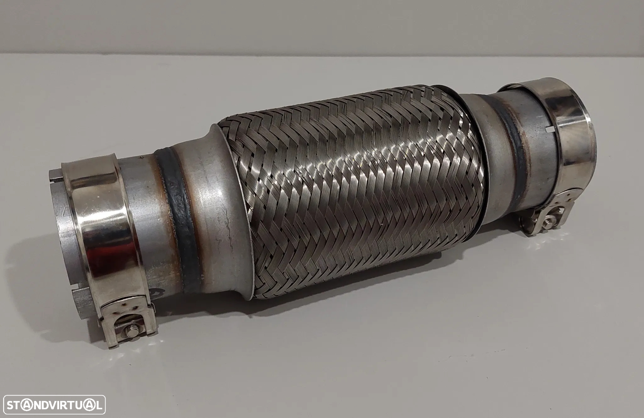 63mm - Flexível Inox Reforçado Escapes + 2 Braçadeiras - 2