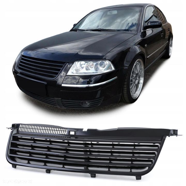 GRILL ATRAPA VW PASSAT B5 3BG LIFT BLACK 00-05 - 1