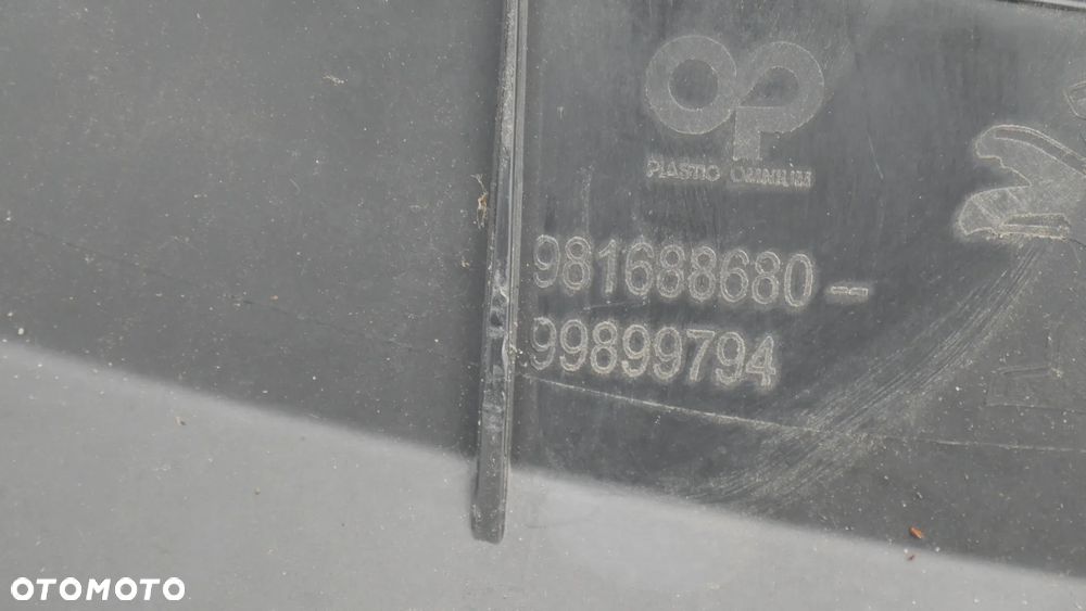 PEUGEOT RIFTER GRILL ATRAPA WSPORNIK WZMOCNIENIE ZDERZAKA PRZÓD ORYGINAŁ CHROM OE 981688680 - 6
