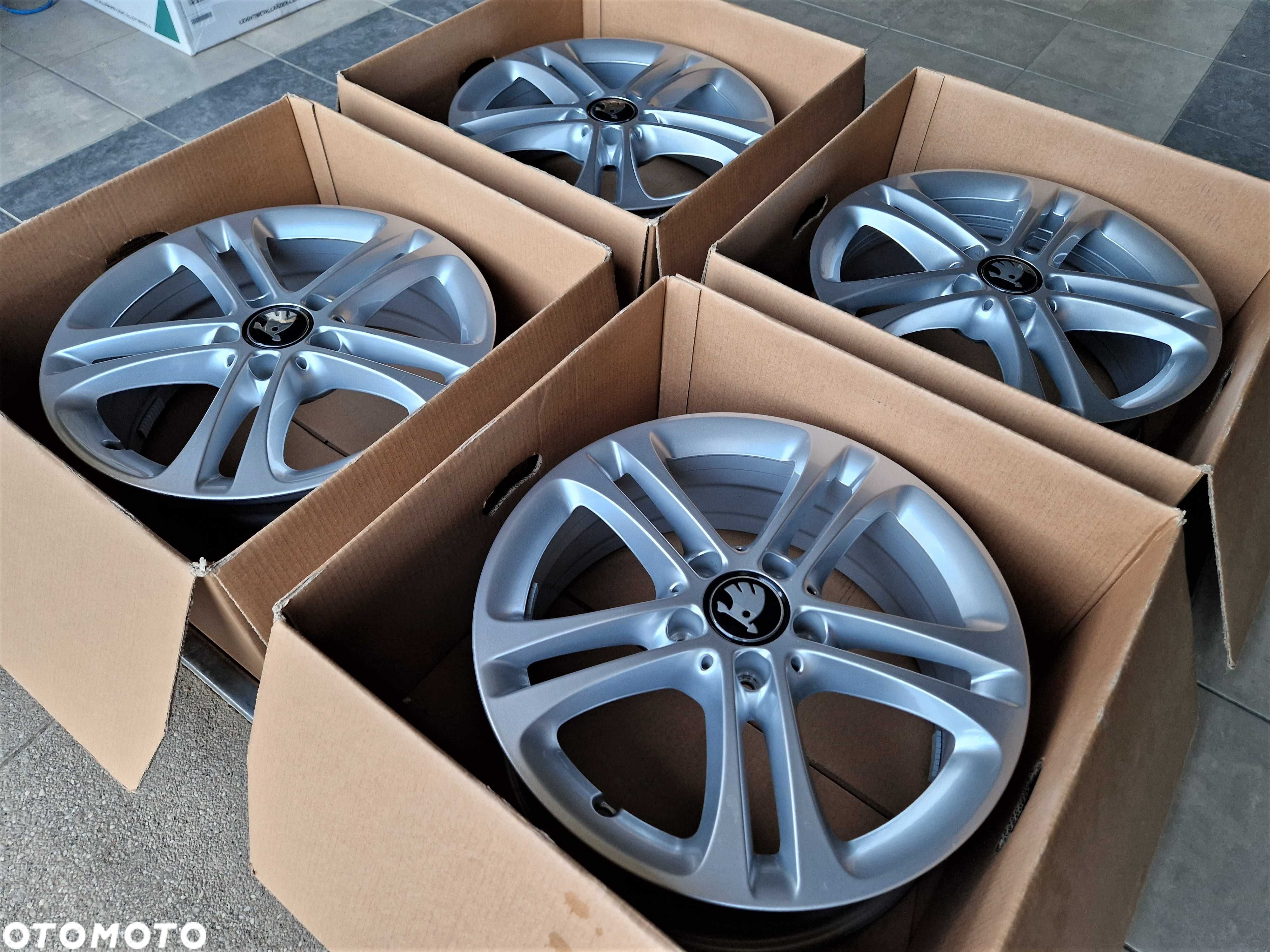 Alufelgi 17 5x112 Skoda Octavia Kodiaq Superb Yeti Karoq jak Nowe 802# - 5
