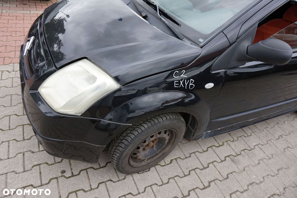 MASKA ZDERZAK BŁOTNIKI LAMPY C2 PH1 EXYB  CITROEN 2003-2005 CZARNY PRZÓD KOMPLETNY - 19