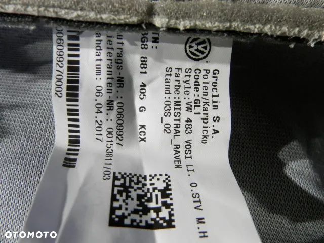 FOTEL FOTELE KANAPA SIEDZISKO PRZEDNIE LEWE PRAWE POSZYCIE TAPICERKA SKORA MISTRAL / RAVEN KCX VOLKSWAGEN ARTEON 3G8 ORYGINAŁ - 5