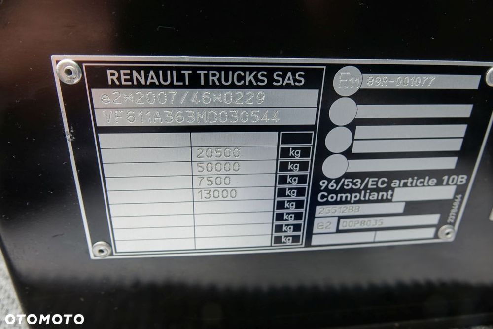Renault GAMA T480 DTI 13 / EURO 6 / STANDARD / AUTOMAT/ EURO 6 / KLIMATYZACJA POSTOJOWA / 13L / 2 ZBIORNIKI - 26