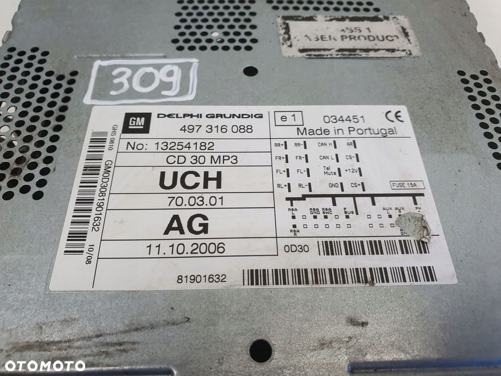 RADIO Opel Corsa D 13251057 RADIOODTWARZACZ CD oryginalne - 3