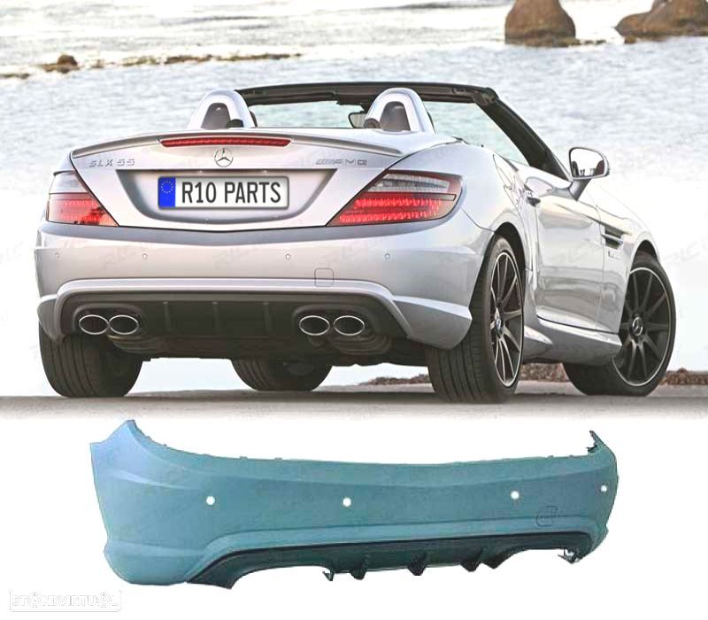 PARA-CHOQUES TRASEIRO MERCEDES SLK R172 11-15 LOOK AMG - 1