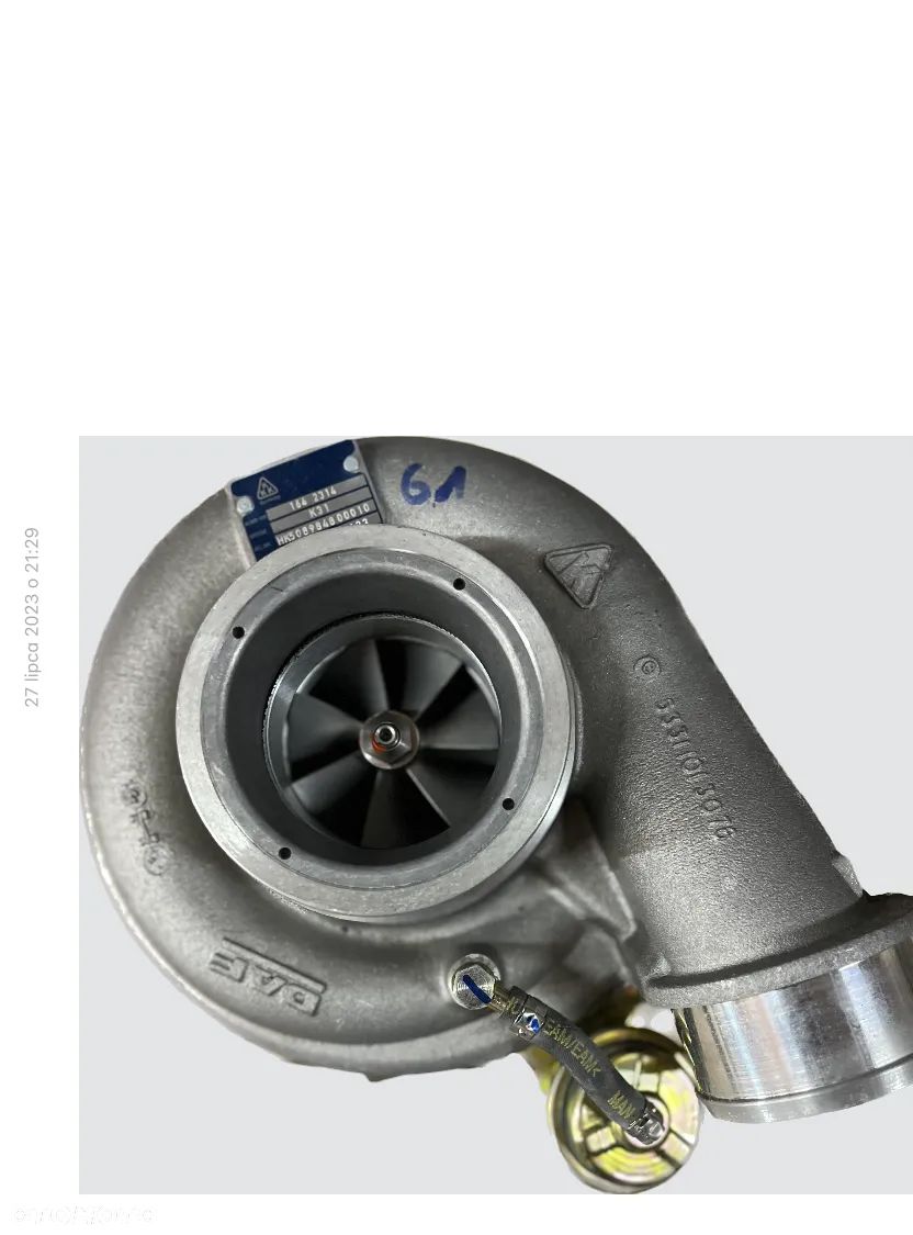 TURBINA, TURBOSPRĘŻARKA, KKK, 53319707133, DAF, 1642314 - 1