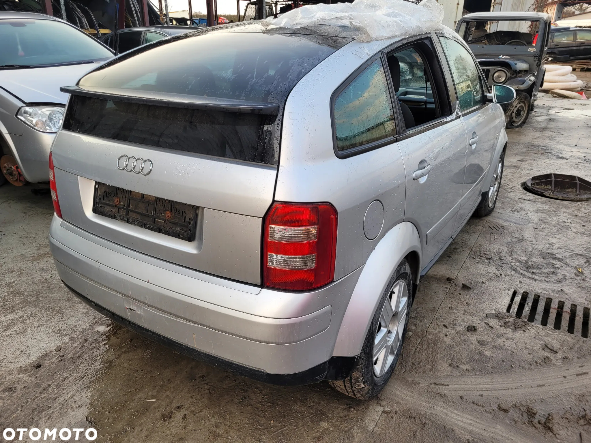 audi a2 maska zderzak lampa grill błotnik drzwi zbiornik paliwa szyba lusterko klamka klapa - 4