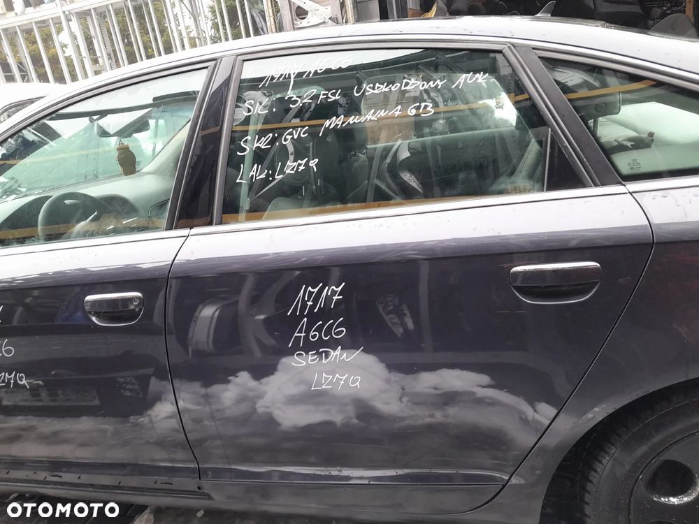 AUDI A6 C6 DRZWI LEWE TYLNE LEWY TYŁ SEDAN KOLOR: LZ7Q - 1