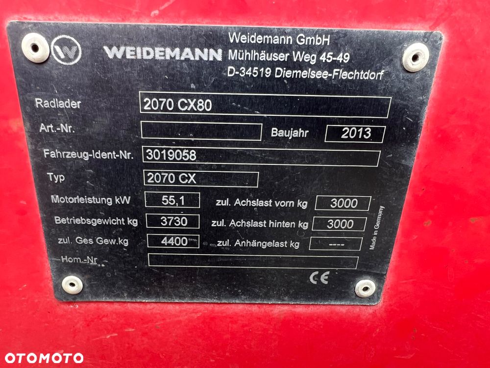Weidemann 2070 CX80 - 12