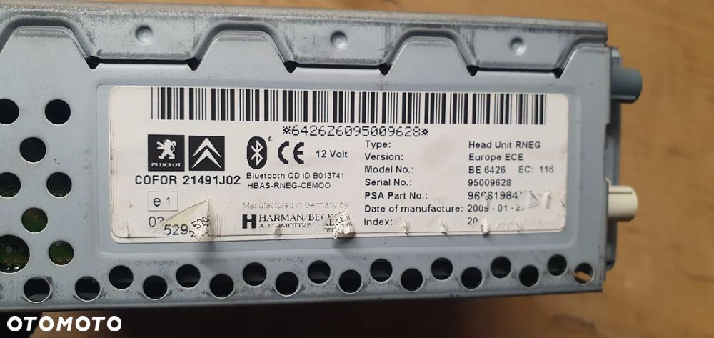 Radio radioodtwarzacz NAVI nawigacja Peugeot 3008 96661984XT - 11