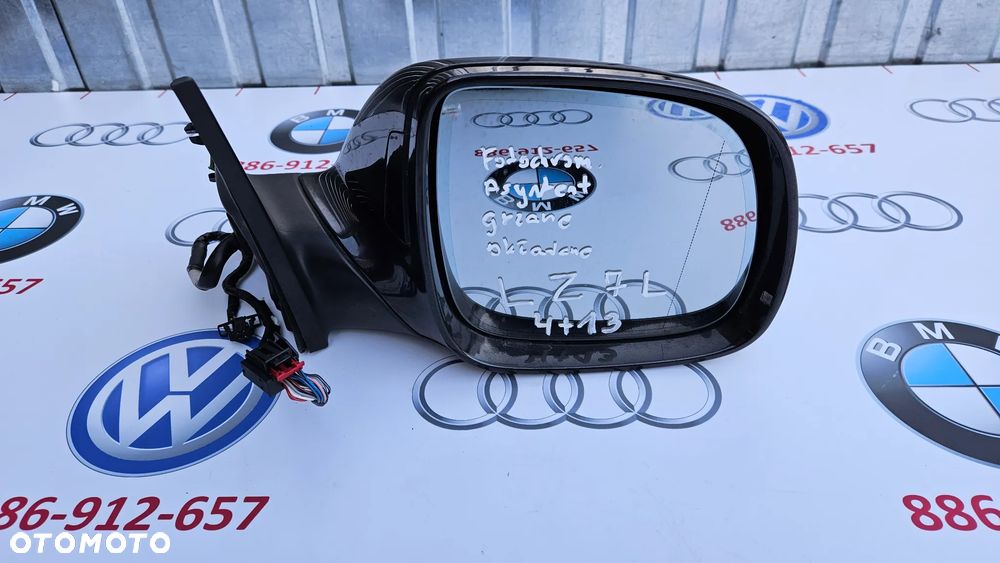 Audi Q7 4L Lusterko zewnętrzne Prawe 13+4 PIN Kabli Składane Grzane Fotochrom Asystent LZ7L - 6