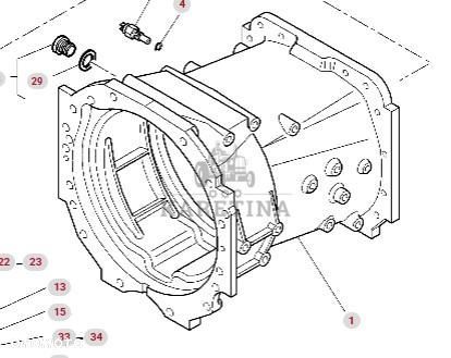 Massey Ferguson 7516 Obudowa Przekładni CZĘŚCI 4358592M5 - 1