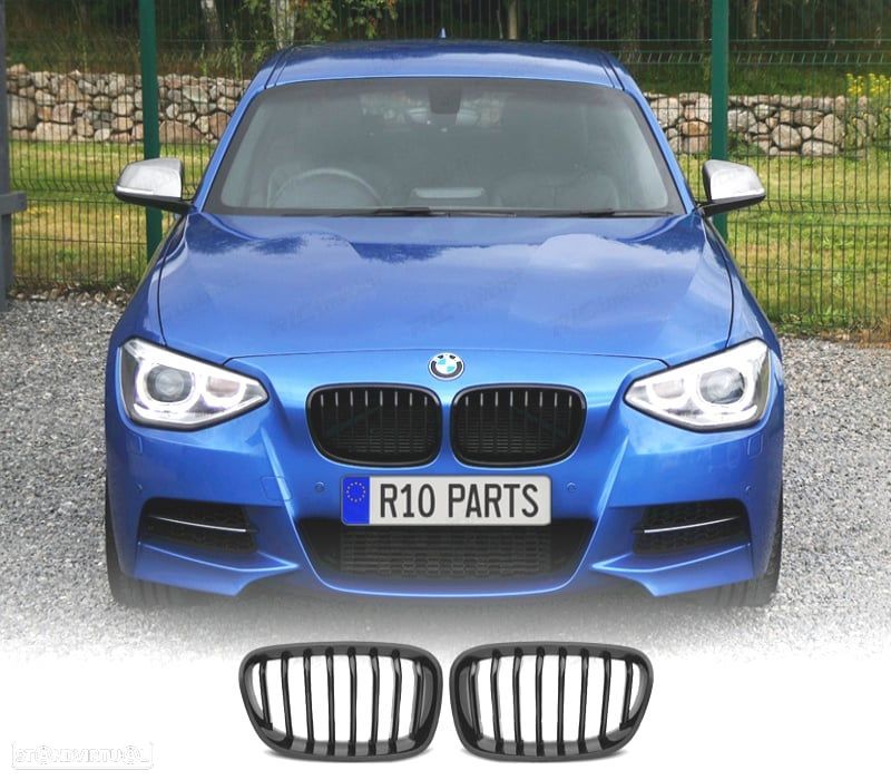 GRELHAS FRONTAIS BMW F20 F21 LOOK M PERFORMANCE PRETO BRILHANTE - 1