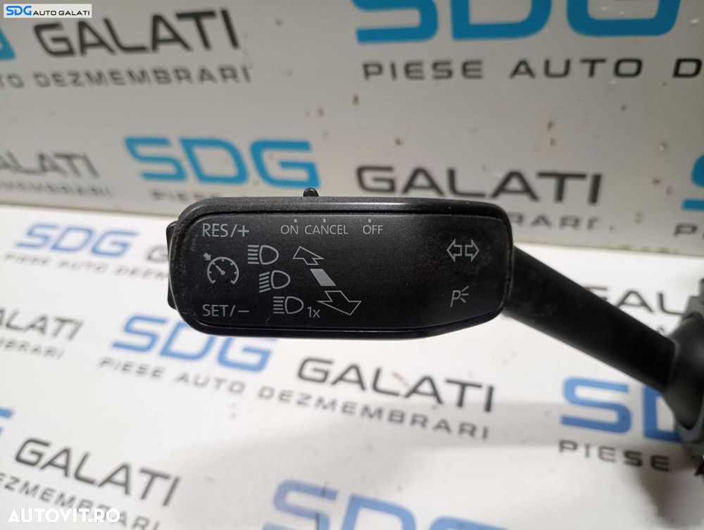 Ansamblu Maneta Manete Semnalizare Faza Lunga Scurta Stergatoare Volkswagen Golf 7 2013 - 2017 Cod 5Q0953507AC [M4548] - 3
